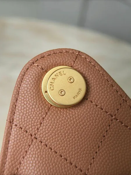 Chanel Small 25 Bag in Caramel Caviar Leather product view 7