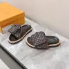 Louis Vuitton Women Black Multicolor Canvas Comfort Mules product view 3