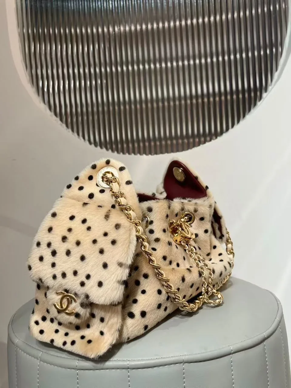 Chanel 25 Mini Cheetah Print Pony Hair Métiers d’art Collection Bag product view 4