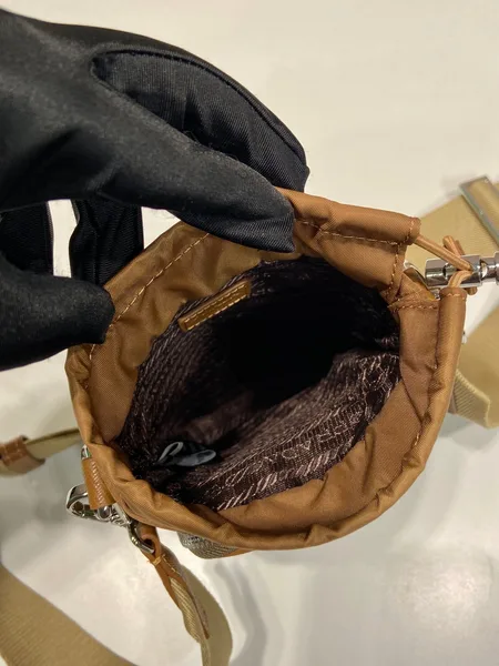 Prada Phone Bag 18 In Sepia Brown Re-Nylon product view 2