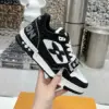 Louis Vuitton Women Black and White Sneakers — Monogram Trainer Style product view 6