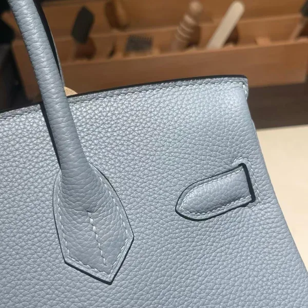 Hermès 25 Cloud Blue* Togo Leather *Silver* Hardware Bag product view 8