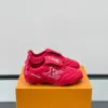 Louis Vuitton Men Red Leather Sneakers product view 1