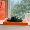 Hermès Women Green Suede Mules product view 2