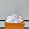 Louis Vuitton Men White Multicolor Leather Slides product view 1
