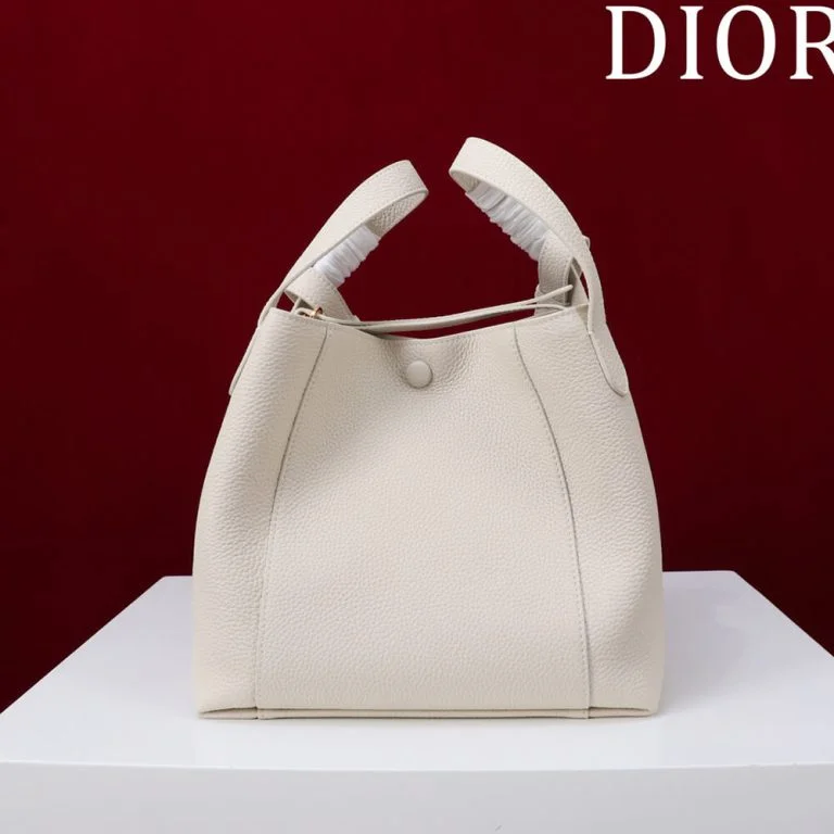 Dior Medium Signature Bucket Bag — Cream product view 7