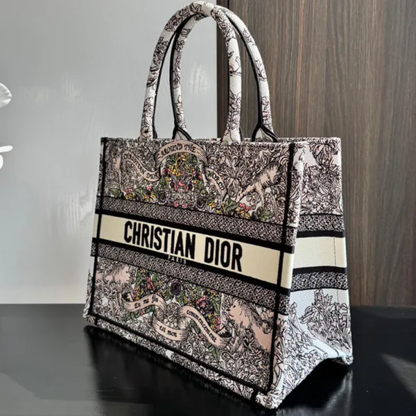 Dior Medium Book Tote — Around the World Pattern Multicolor product view 7