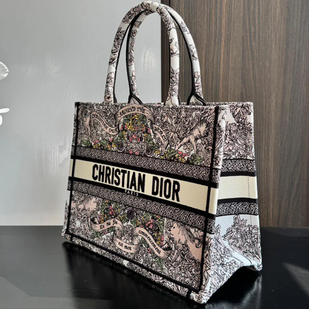 Dior Medium Book Tote — Around the World Pattern Multicolor product view 7