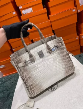 Hermès 30 Himalaya Albino Crocodile Leather Bag product photo