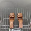 Hermès Women Brown Leather Heels — Open-Toe Buckle Style product view 2