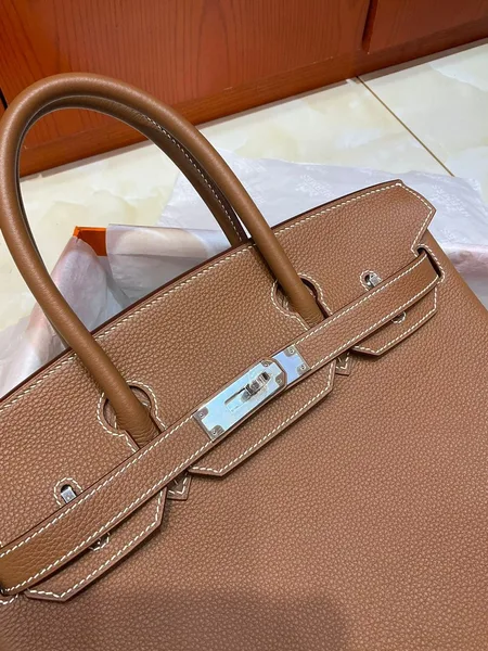 Hermès Brikin 30 Gold with Silver Hardware Bag product view 7