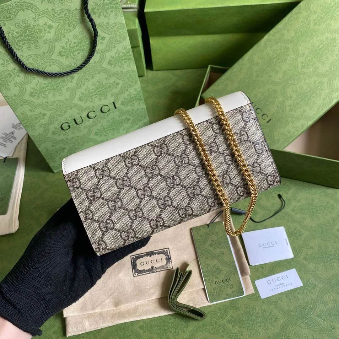 Gucci Clutch Women’s Crossbody Bag with Monogram Pattern 19x10cm product view 5