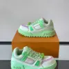 Louis Vuitton Men Light Green Leather Sneakers product view 4