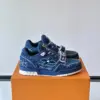 Louis Vuitton Men Navy Denim Sneakers product view 1