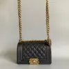 Chanel Small Boy Bag 20 In Black Lambskin Gold Hardware product view 2
