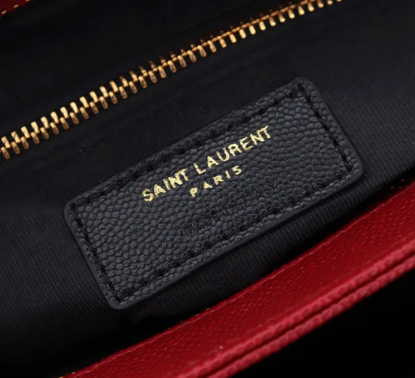 Saint Laurent Tribeca shoulder bag in burgundy leather product view 9
