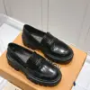 Louis Vuitton Women Black Leather Loafers — Fringe Detail product view 3