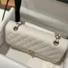 Chanel Classic Woman’s White Handbags Lock Gold 25 cm product view 3