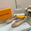 Louis Vuitton Women Beige Patent Leather Ballet Flats product view 3