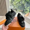 Louis Vuitton Women Black Leather Mesh Sneakers product view 6