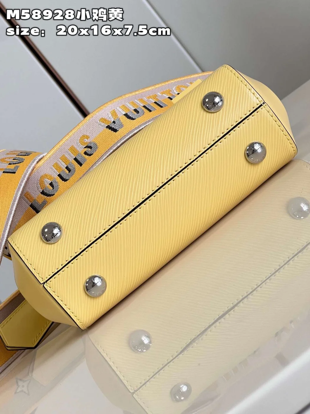 Louis Vuitton Clunny Yellow Raised Pattern 20x16cm Bag product view 7