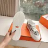 Hermès Women White Canvas Leopard Print Sneakers product view 2