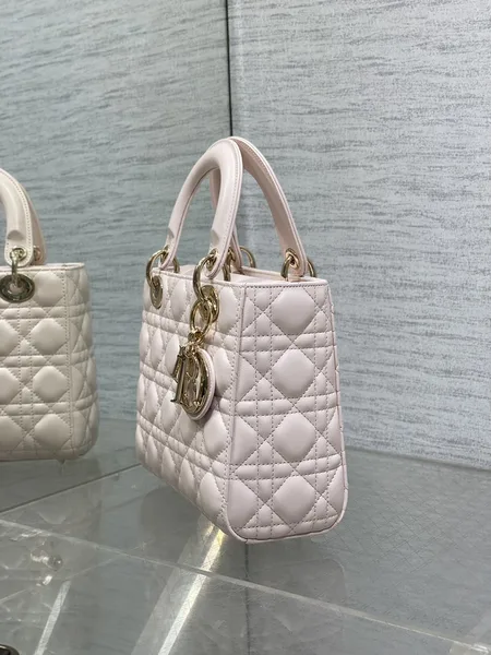 Dior Small Pink Cannage Top Handle Bag product view 6