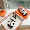 Hermès Women White Leather Wood Insole Sandals product view 5