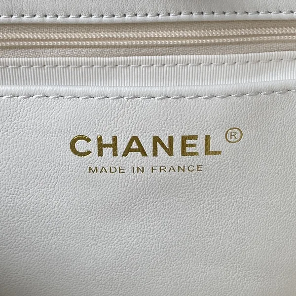 Chanel Calfskin Hobo Bag White/Black product view 7