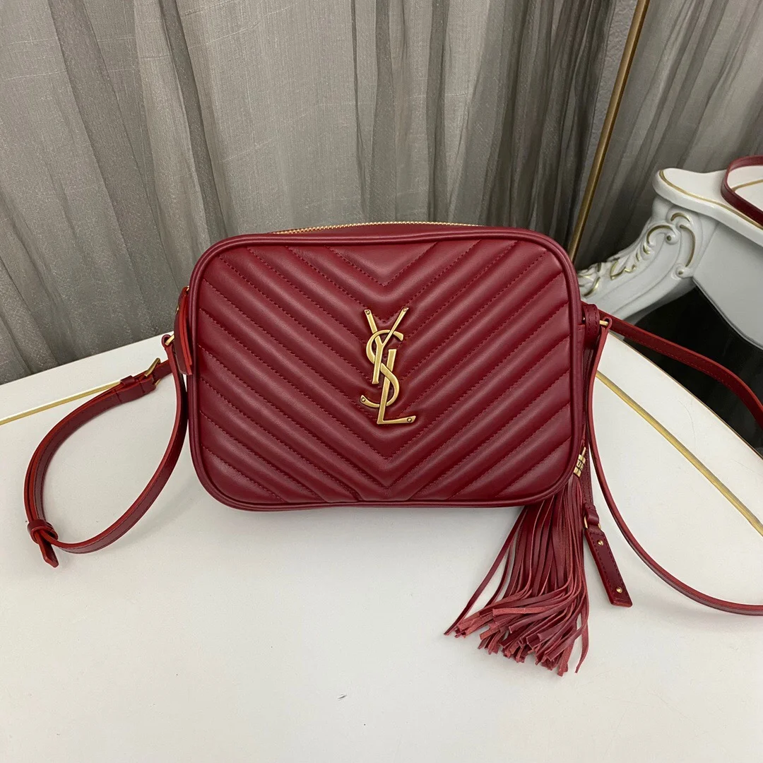 Saint Laurent Lou Medium Saint Laurent Camera Bag with Pocket and Tassel in Quilted Leather product view 1