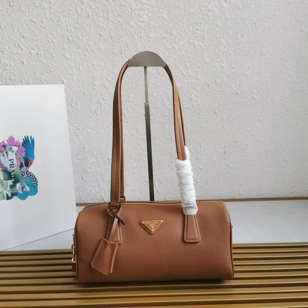 Prada Caramel Medium leather top-handle bag with padlock product photo