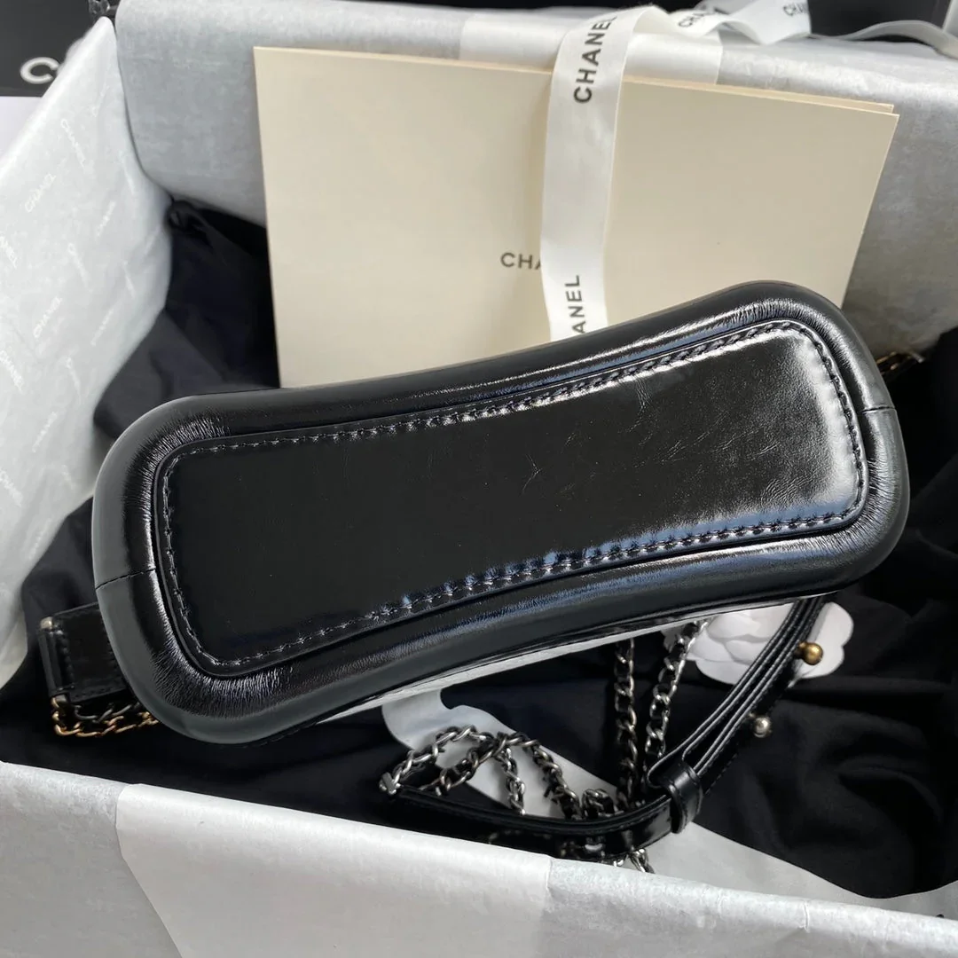 Chanel Gabrielle Mini 20 Hobo Bag In White Mix Black product view 5