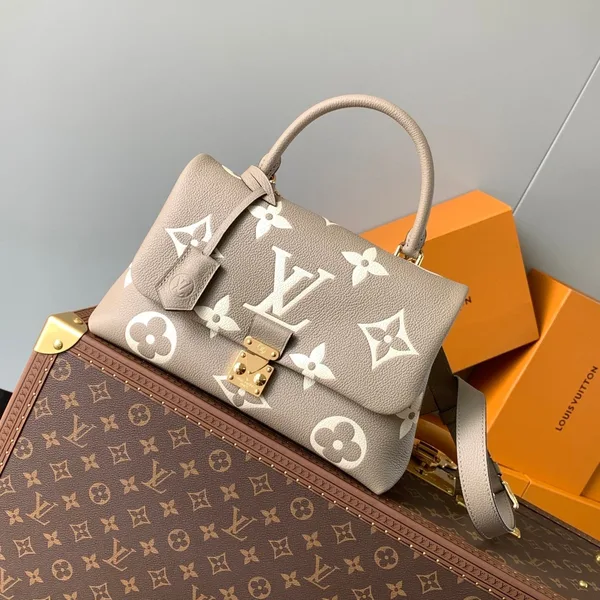 Louis Vuitton Madeleine 30 In Beige Monogram Calfskin Embossed Logo Bag product photo