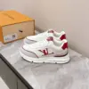 Louis Vuitton Women White Leather Red Accent Sneakers product view 5