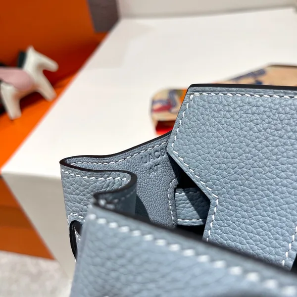 Hermès Birkin 30 cm Cloud Blue Togo Leather Silver Hardware Bag product view 7