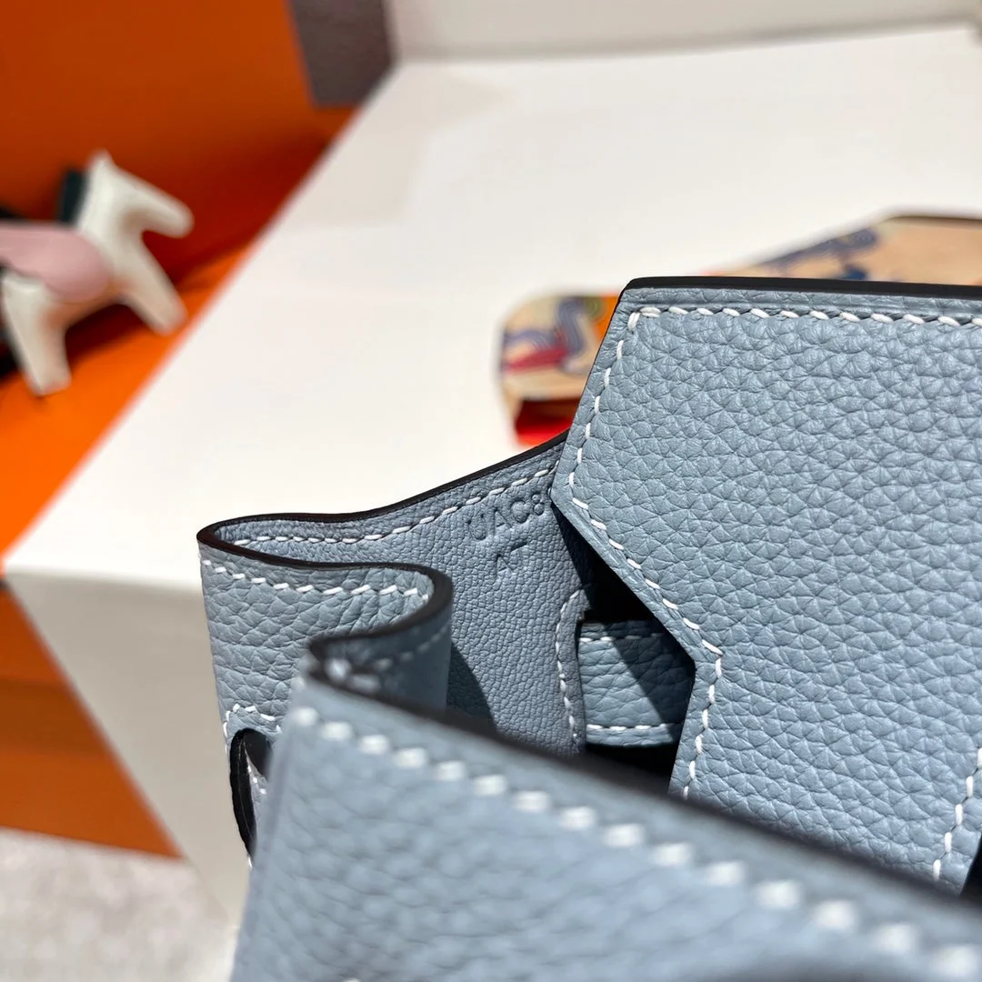 Hermès Birkin 30 cm Cloud Blue Togo Leather Silver Hardware Bag product view 7