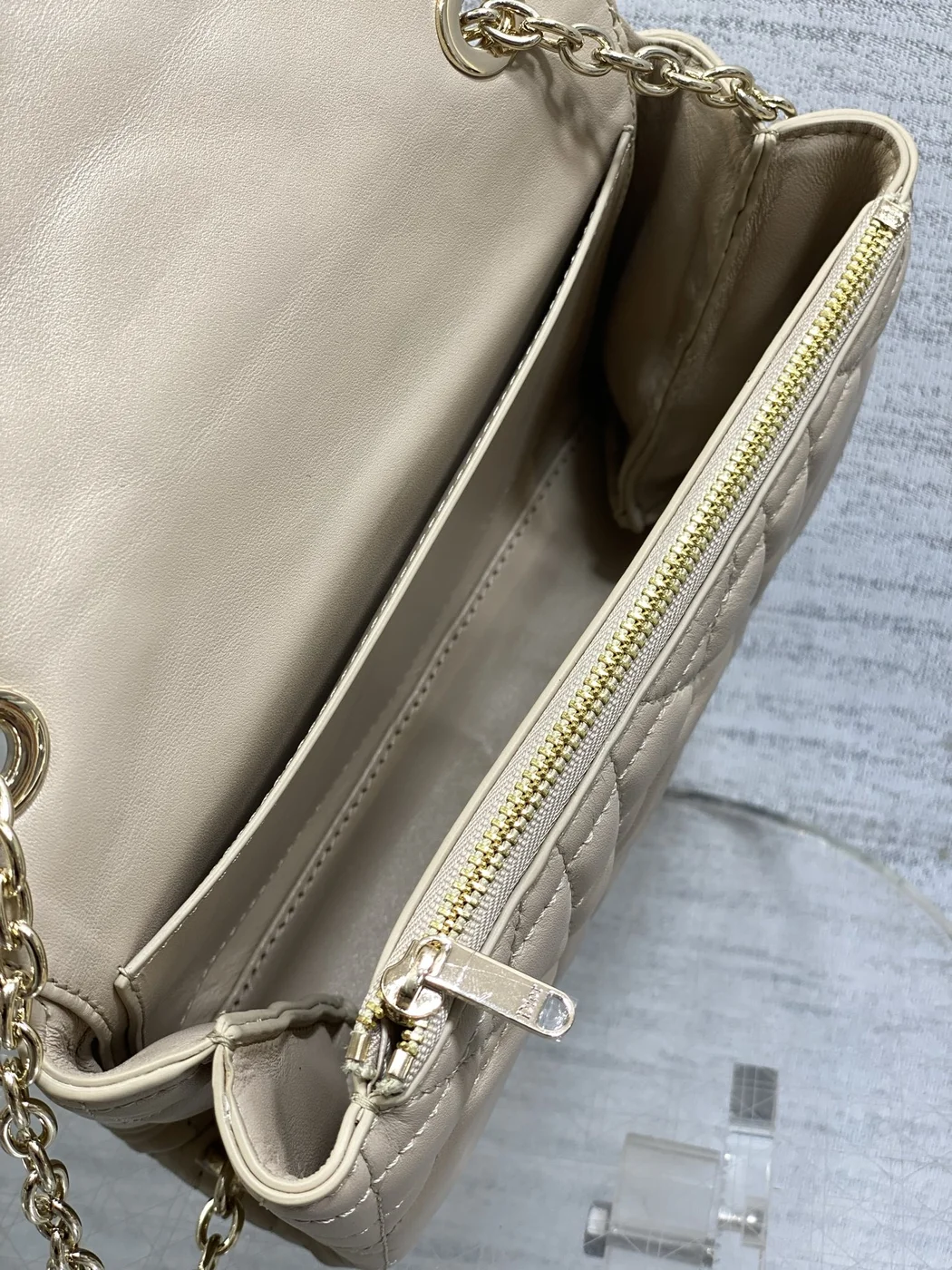 Dior My Dior Mini Bag in Beige Cannage Lambskin product view 5