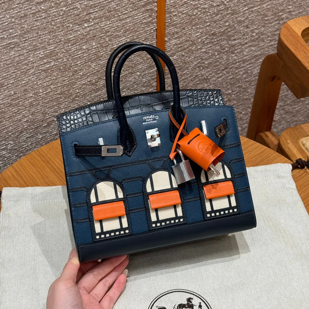 Hermès Birkin Faubourg Touch 20 In Navy Blue With Silver Hardware Bag product view 1