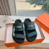 Hermès Women Green Sandals — Dark Teal Wide-Strap product view 1