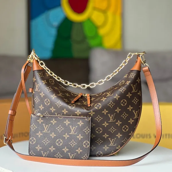 Louis Vuitton 25S Loop Hobo 38 In Brown Monogram Coated Canvas Gold Hardware Bag product photo