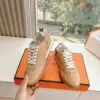 Hermès Women Beige Suede Sneakers product view 2