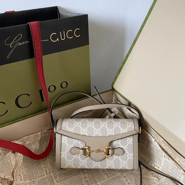 Gucci 1955 Mini Handbag with Monogram Pattern 18x12x5cm product photo