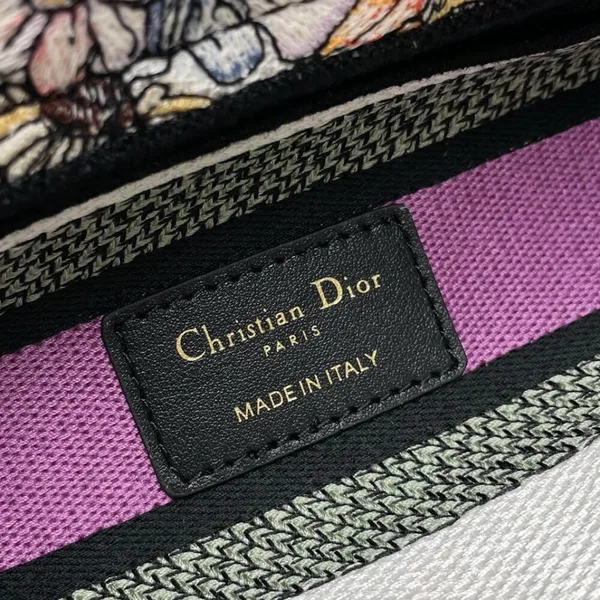 Dior Medium Dioriviera Lady D-Lite Bag — Multicolor with Pink Band product view 6
