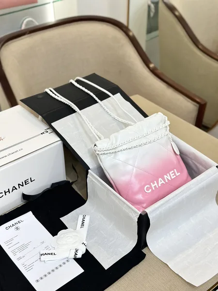 Chanel Handbag 22 Mini Mix White Pink Woman’s 20 cm product view 7