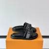Louis Vuitton Men Black Fabric Strap Slide Sandals product view 1