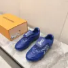 Louis Vuitton Women Blue Leather Sneakers product view 1