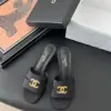 Chanel Women Black Fabric Mules With Embellishment product view 1