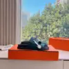 Hermès Women Green Sandals — Dark Teal Wide-Strap product view 2