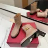 Valentino Women Beige Leather Ankle Boots product view 6