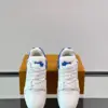 Louis Vuitton Men White and Blue Sneakers — Blue Floral Side Pattern product view 6
